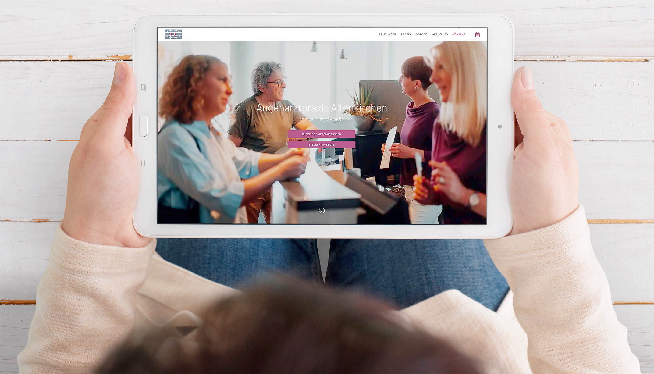 Praxishomepage für Augenarztpraxis