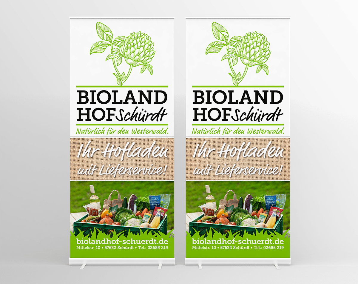 Gestaltung Roll-Up-Displays