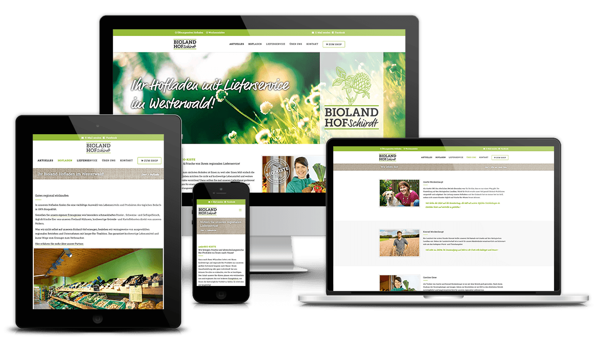 Responsive Website/Webdesign Bioland-Hof Schürdt